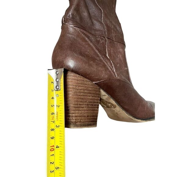 STEVE MADDEN Turnerr Brown Leather High Heeled Boot size 8.5 - Picture 7 of 15